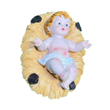 Baby Jesus Statue Elegant Gift Nativity Figurine for Desktop Cabinet Bedroom L 11cmx18cm