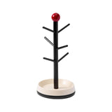 Maxbell Cup Drying Rack Water Bottle Drying Rack for Baby Bottles Mugs Glass Bottles Black and Red