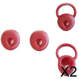 Maxbell 2x2 Pairs Universal Silicone Earbuds Eartips Caps for Jabra Mini Red