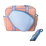 Pickleball Bag Tennis Racket Bag Racquet Carrying Bag Lightweight Tennis Bag Pink and Blue