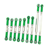 Maxbell 9pcs Adjustable Servo Rod Link for WLtoys RC Car Parts green