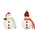 Maxbell 2 Pieces Snowman Pendants Christmas Ornaments for Living Room Home Farmhouse