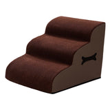 Maxbell Dog Stairs Ramp Removable for Puppy Pet Dog Stairs Ladder for Car Indoor Bed Coffee 3 Steps