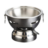 Maxbell Small Hot Pot Traditional Chinese Hot Pot for Home Kitchen Countertop Hiking silver