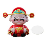 Maxbell Resin Cai Shen Statue 2024 Chinese New Year Decor for Bedroom Bookshelf Money