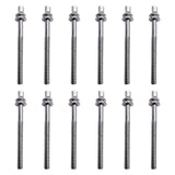 Maxbell 12Pcs Drum Screw Percussion Instrument Parts Rustproof Drum Kit Short Screws L