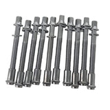 Maxbell 10 Pieces Drum Tension Rods Tom Lug Screws for Snare Drum Accessory Replaces 6x50mm