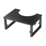 Maxbell Toilet Potty Stool Foldable Compact Multifunctional for Elders Travel Adults Black
