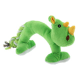 Maxbell Maxbell Animal Shape Pet Dumbbell Chew Bite Toy Sounding Squeaky Toy Plush Green