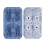 Maxbell Silicone Chilled Cube Tray DIY Funny 3D Pet Shaped for Lemonade Coffee Drink Blue