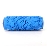 Maxbell 2pcs Empaistic Rose Flower Pattern Painting Roller for Wall Decoration Machine