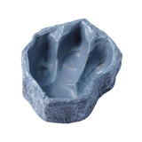 Maxbell Reptile Water Dish Container Easy to Clean Feeder for Chameleon Gecko Grey