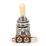 Maxbell 2x Cream/Black Tip 3-way Toggle Switch Tip for Les Paul Electric Guitar Silver