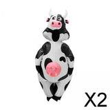 Maxbell 2xInflatable Cow Costume Farm Animal Costume for Party Cosplay Stage Show Adults