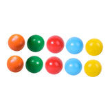 Maxbell 10x Rainbow Wooden Balls Preschool Learning Materials for Kids Holiday Gifts Style B