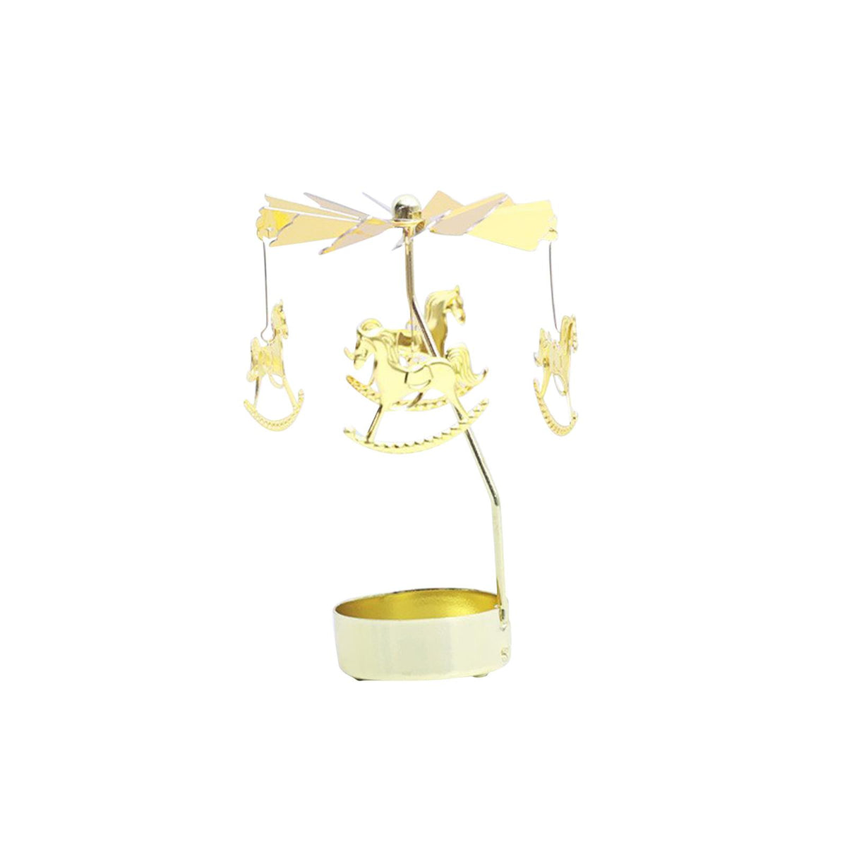 Maxbell Maxbell Rotary Candle Holder Tea Lights Candle Holder Ornament for Home Bar Decor Carousel