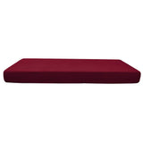 6xStretch Spandex Jacquard Sofa Couch Seat Cushion Cover Wine Red-Size L