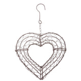 Maxbell 4Pcs 21cm Iron Heart Shape Succulent Pot Metal Hanging Planter Plant Holder