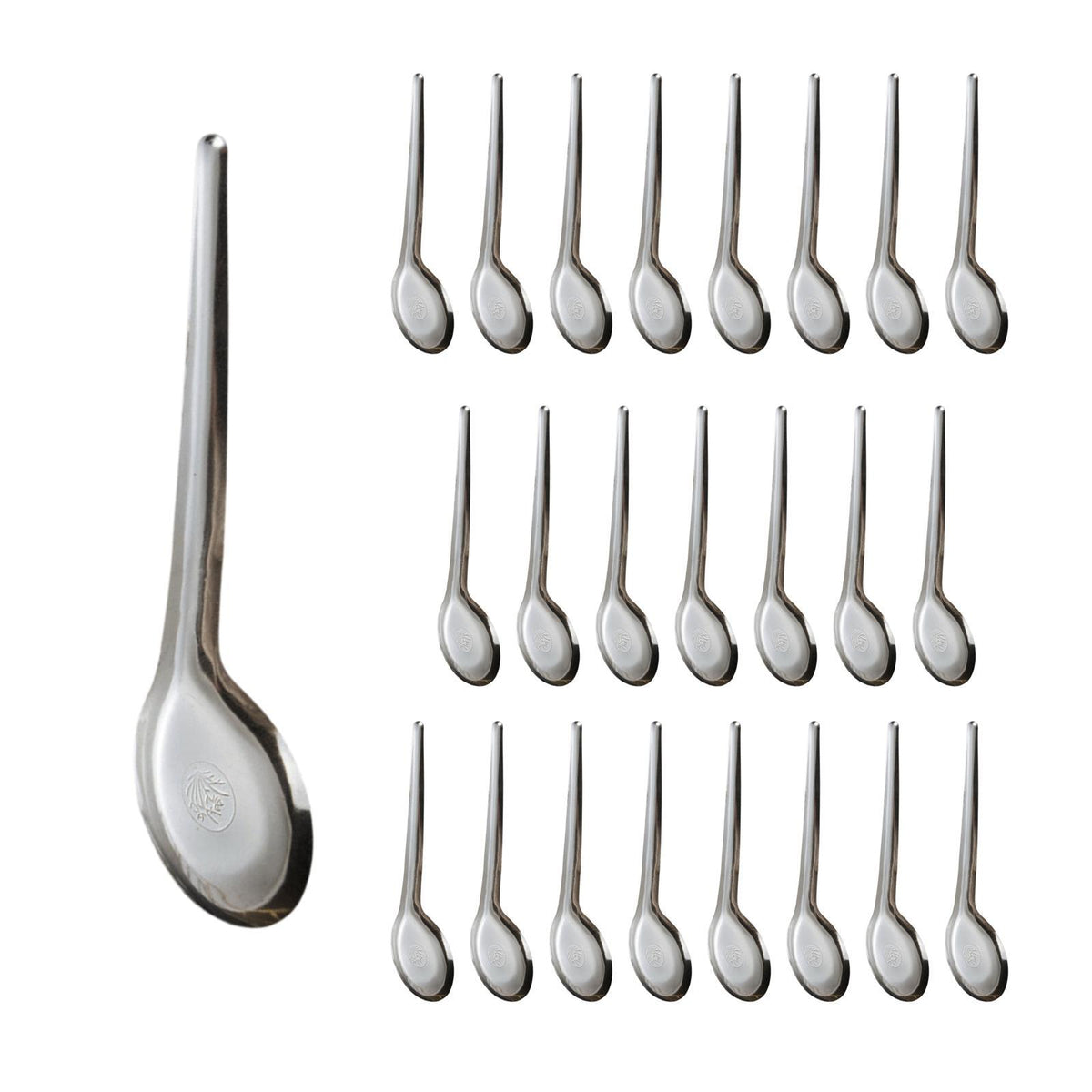 Maxbell 24Pcs Dinner Spoons Polished Soup Spoons for Gravies Cafe Bar Serving Sauce L