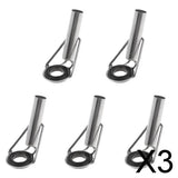 Maxbell 3x5pcs Casting Fishing Rod Guide Ring Tip Top Fitting Rod Building Part 0.55cm
