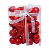 Christmas Ball Ornaments Set Christmas Decoration for Hotel Office Festivals Red