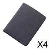 Maxbell 4xMen Canvas Wallet Short Money Bag Casual Style ID Card Bifold Black