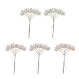 Maxbell 50pcs Berry Artificial Flower Berries Holiday Home Xmas Decor Garland Beige