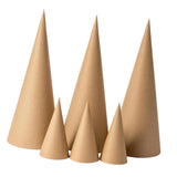 Maxbell 6Pcs Paper Mache Cones Christmas Tree Decoration for Party Hats Embellishing 15cm 35cm
