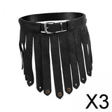 Maxbell 3xMedieval Fringe Tassel Belt Skirts Costume Accessories Cosplay Short Dress Black