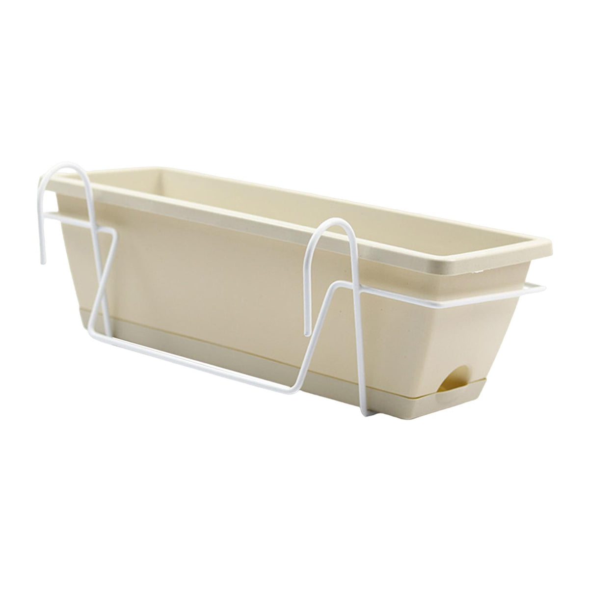 Maxbell Balcony Railing Planter Hanging Garden Planter for Deck Windowsill Farmhouse White Rack