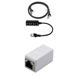 Maxbell Ethernet LAN Connector Adapter+RJ45 to 3  Port Splitter&Cat 6 Cable