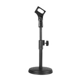 Maxbell Table Microphone Stand Round Base Sturdy Mic Holder for Concert Party Studio