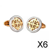 Maxbell 6xLuxury Dress Shirt Cuff Links Unisex Cufflinks for Wedding Banquet Groomsmen