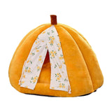 Cat Bed Soft with Removable Cushion Cute Pumpkin Shape for Small Dogs Kitten L