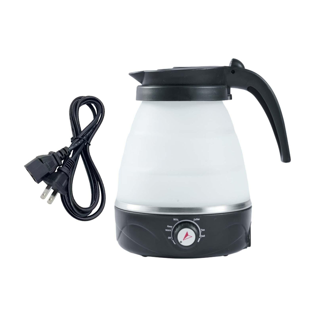 Maxbell Travel Folding Electric Kettle Adjustable Tea Pot for Brewing Coffee Camping Black