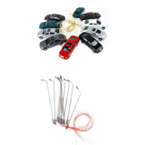 Maxbell 10Pcs Flaring Light Painted Model Cars w/ Wires Scale 1 to 100 EC100-3+Model LED Street Lamp Lights Single Head Train Layout Scenery 1:100 10pcs