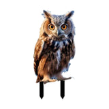 Maxbell Yard Stake Acrylic Owl Garden Ornament Yard Sign for Courtyard Outdoor Patio
