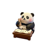 Panda Figurine Car Dashboard Decoration for Table Centerpiece Office Bedroom Style C