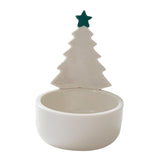 Maxbell Christmas Tealight Holder Candle Tray for Seasonal Table Centerpiece Festive Green Star