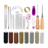 Maxbell Leather Sewing Wax Thread Leather Sewing Kit for Adults Beginners Upholstery