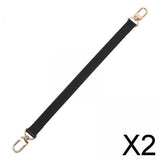 Maxbell 2xShoulder Bag Strap Handle Replacement Lobster Clasp Supplies Accessories Black