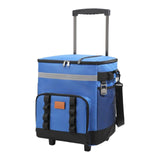 Maxbell Rolling Cooler, Practical Storage Tote Bag Cooler Bag for Patio Hiking Beach Blue