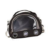 Maxbell Hamster Carrier Bag Squirrel Large Transparent Window Guinea Pig Carrier Bag L Black