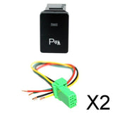 Maxbell 2x4-Pole Push Button Switch Blue LED for Parking Pattern for