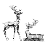 Acrylic Optical Animal Ornament Gift Deer Statue for Cabinet Study Farmhouse 2 Transparent Deer