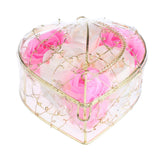 Maxbell Maxbell 6 Pieces Rose Soap Flowers Petals Gift Box for Mother's Day Pink and White