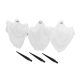 Maxbell 3x Halloween Ghost Stakes Set Patio Creepy Decorative Home Lawn Garden Stake