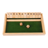 Maxbell Shut The Box Dice Game 12 Numbers for Kids Adults for Bar Gift Entertainment