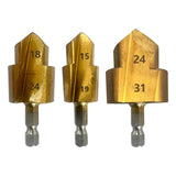 Maxbell 3Pcs Practical for Power Tools Easy to Install Ppr Lifting Stepped Drill