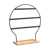Maxbell Earring Stand 3 Layers Earrings Organizer for Selling Women Hanging Earrings Black
